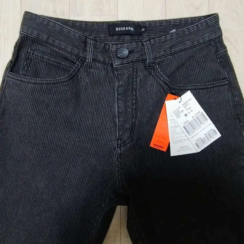 [BUNJANG] Buckaroo Black Striped Denim Pants / (정품) 버카루 블랙 스트라이프 데님 팬츠 28 / 29  미착용  새것