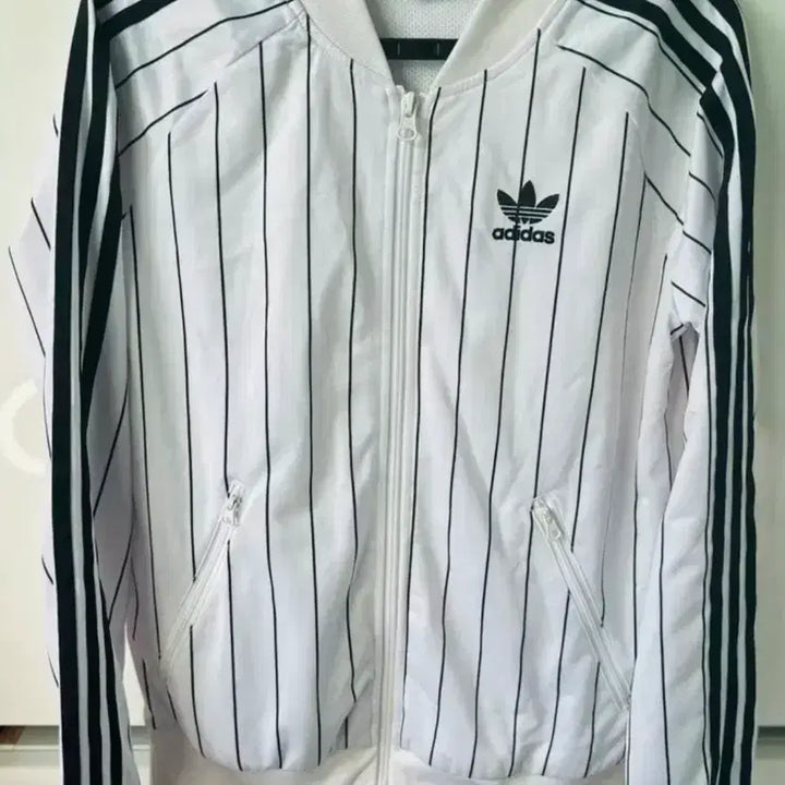 [BUNJANG] Adidas Striped Jersey Zip-up / 아디다스 삼선 스트라이프 희귀템 져지집업