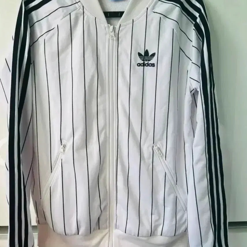 [BUNJANG] Adidas Striped Jersey Zip-up / 아디다스 삼선 스트라이프 희귀템 져지집업