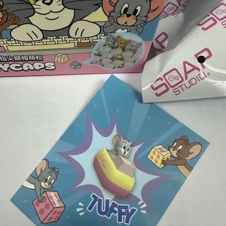 [BUNJANG] Tom and Jerry Seated Tuffy Keycap Keyring / 톰과제리 키링 키캡 - 앉은 터피