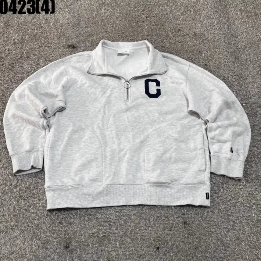 [BUNJANG] Covernat C Logo Half Zip-up Sweatshirt / 커버낫 C로고 하프집업 맨투맨 L | 0423