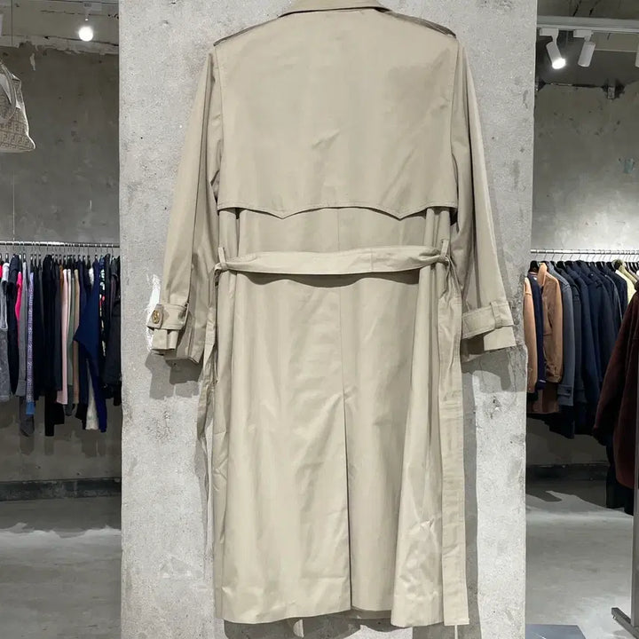 [BUNJANG] Old Celine Light Beige Trench Coat / 올드 셀린느 라이트 베이지 금장 버튼 트렌치 코트