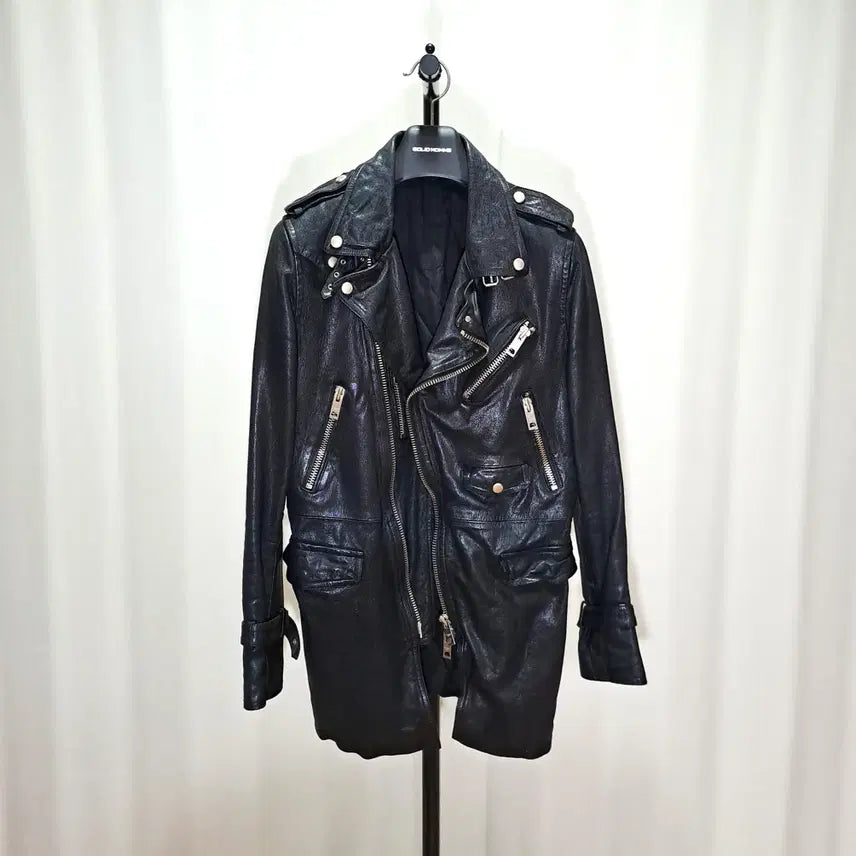 [BUNJANG] Italian Imported Lambskin Leather Half Coat / (택포) 이태리 수입 양가죽 하프코트 B802