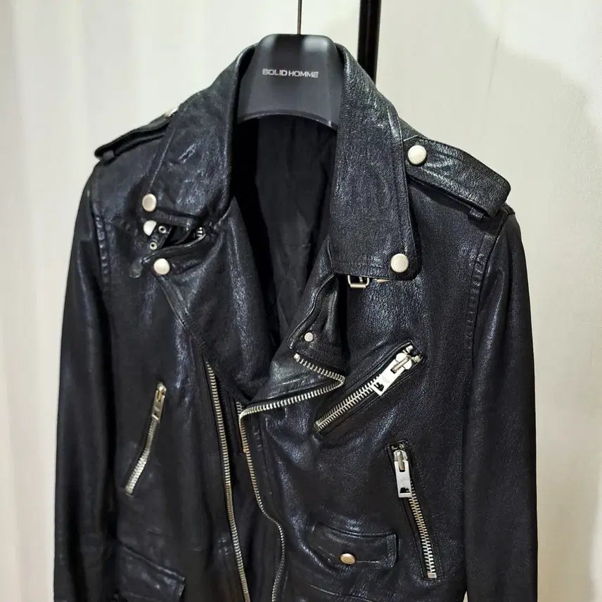 [BUNJANG] Italian Imported Lambskin Leather Half Coat / (택포) 이태리 수입 양가죽 하프코트 B802