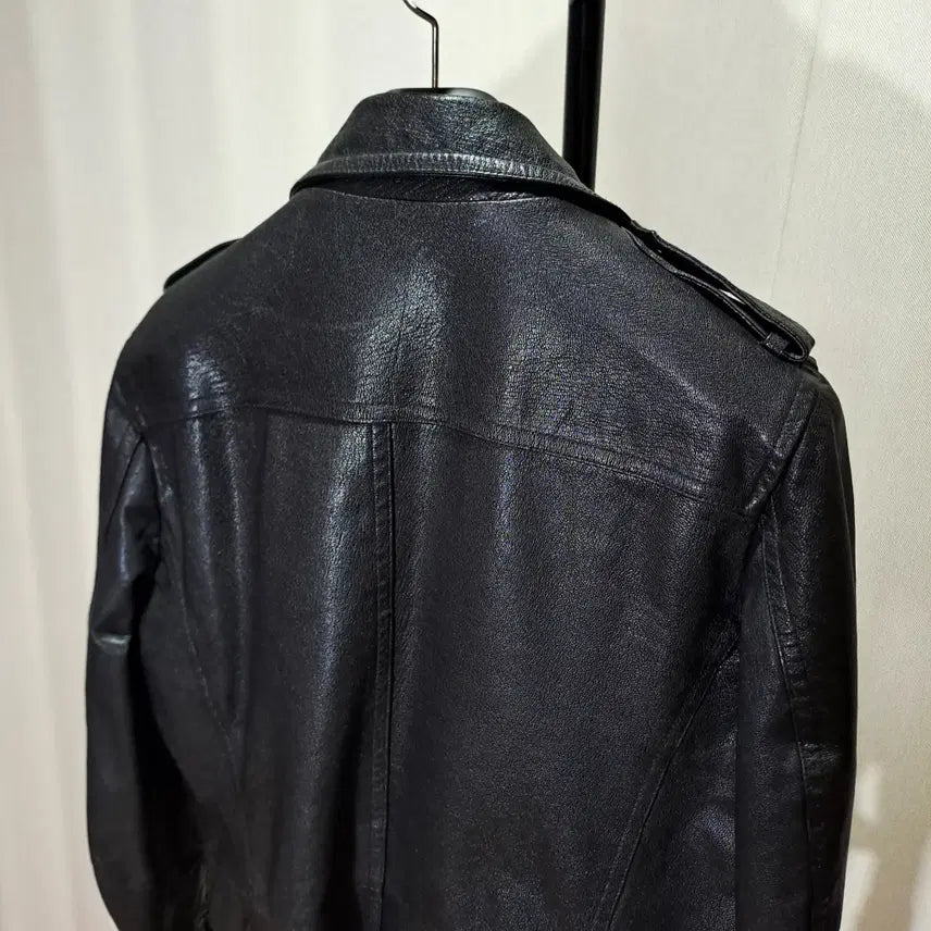 [BUNJANG] Italian Imported Lambskin Leather Half Coat / (택포) 이태리 수입 양가죽 하프코트 B802