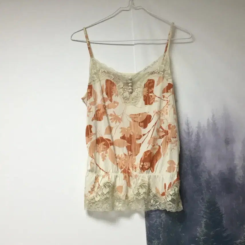 [BUNJANG] Oriental Lace Tank Top and Cardigan Set / 나시&amp;가디건 세트