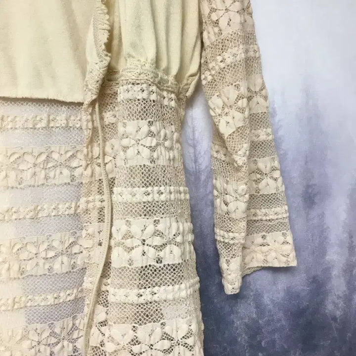 [BUNJANG] Oriental Lace Tank Top and Cardigan Set / 나시&amp;가디건 세트