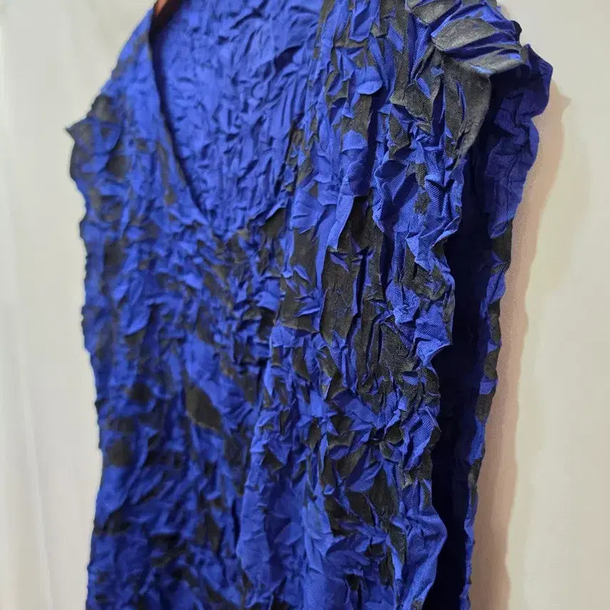 [BUNJANG] Issey Miyake Deep Blue Sleeveless Long Dress / (정품)이세이미야케 딥블루 민소매 롱 원피스