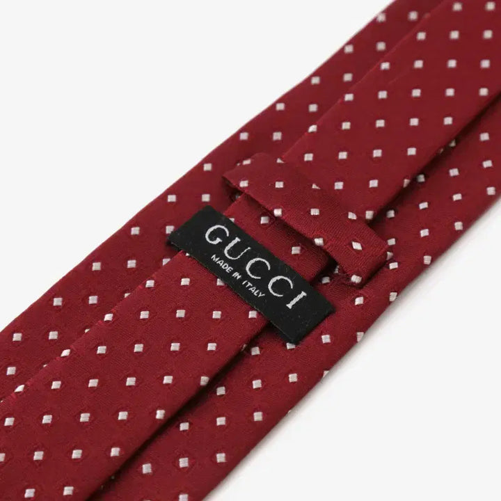 [BUNJANG] Gucci Diamond Pattern Tie Red / (정품)구찌 마름모 패턴 넥타이 레드
