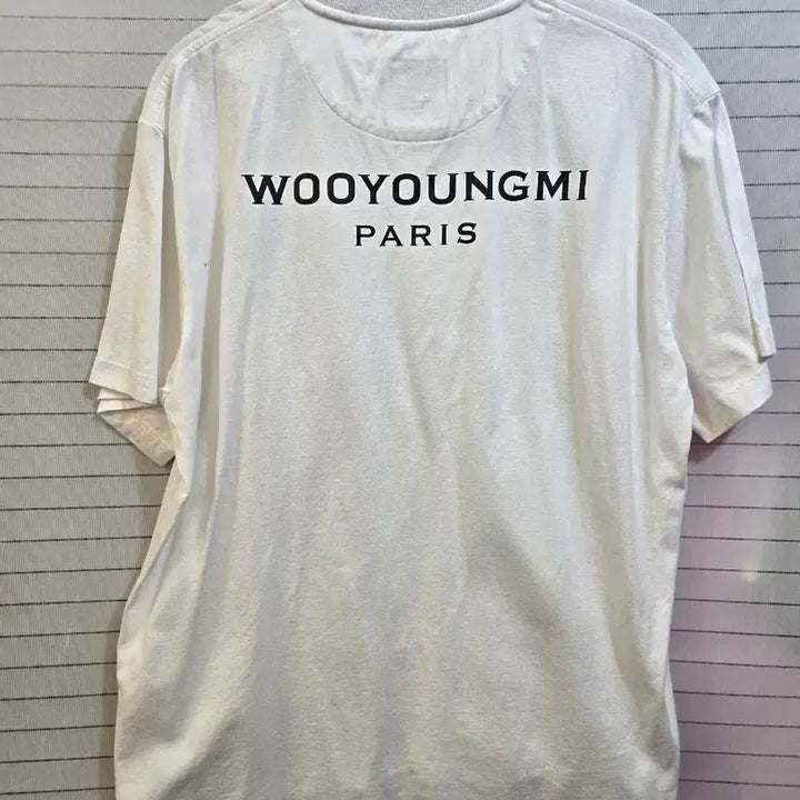 [BUNJANG] Wooyoungmi White Short Sleeve T-shirt / 우영미 화이트 반팔 티셔츠