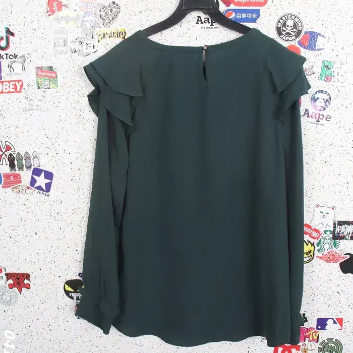 [BUNJANG] ABFZ Simple Frill Long Sleeve Blouse / 여성66 / ABFZ 심플 프릴 긴팔 블라우스GN 34-115