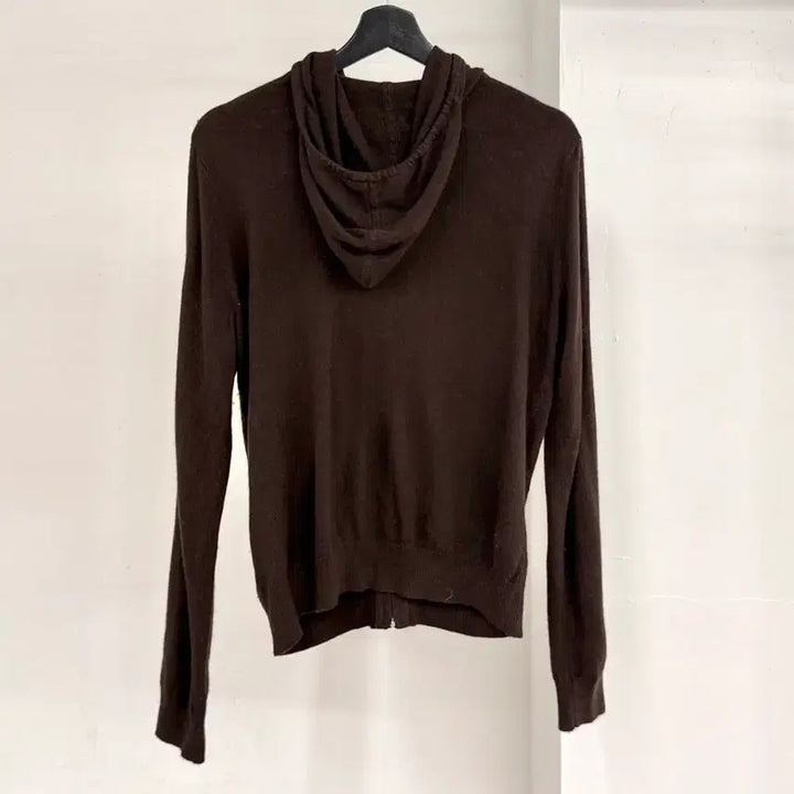 [BUNJANG] Lauren Ralph Lauren Brown Knit Hooded Zip-Up / 로렌 랄프로렌 브라운 니트 후드집업