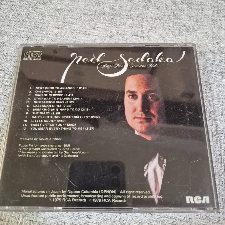 [BUNJANG] Neil Sedaka Greatest Hits CD / 닐 세다카 베스트 Neil Sedaka Greatest Hits 올드팝