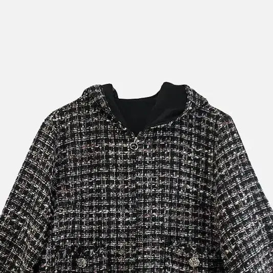 [BUNJANG] Paul &amp; Joe Black Tweed Jacket / 폴앤조 블랙 여자 트위드 자켓 L M7437