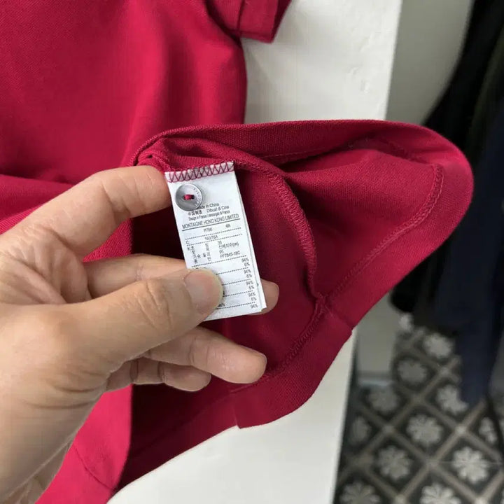 [BUNJANG] Lacoste Burgundy Slim Fit Polo Shirt / 16756 - 라코스테 버건디 반팔 카라티