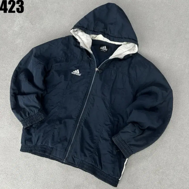 [BUNJANG] Adidas Old School Windbreaker Jacket (Size 100) / 아디다스 올드스쿨 바람막이자켓 100