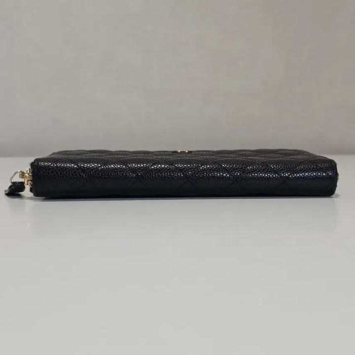 [BUNJANG] Chanel Caviar Classic Black Gold Zipper Long Wallet / [럭스올] 샤넬 캐비어 클래식 블랙 금장 지퍼 장지갑 AP0242