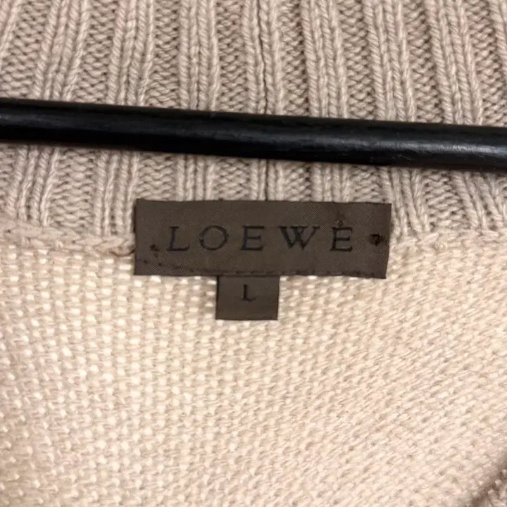 [BUNJANG] Loewe Beige Tie Back Cashmere Cardigan / 로에베 베이지 타이 백 캐시미어 가디건