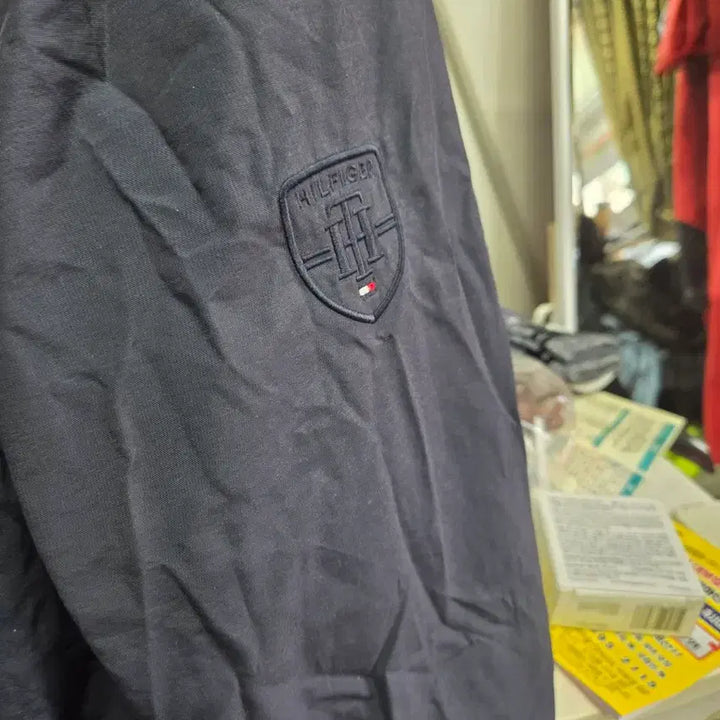 [BUNJANG] Tommy Hilfiger Hooded Long Coat - Navy / 타미힐피거 후드 롱 코트 네이비