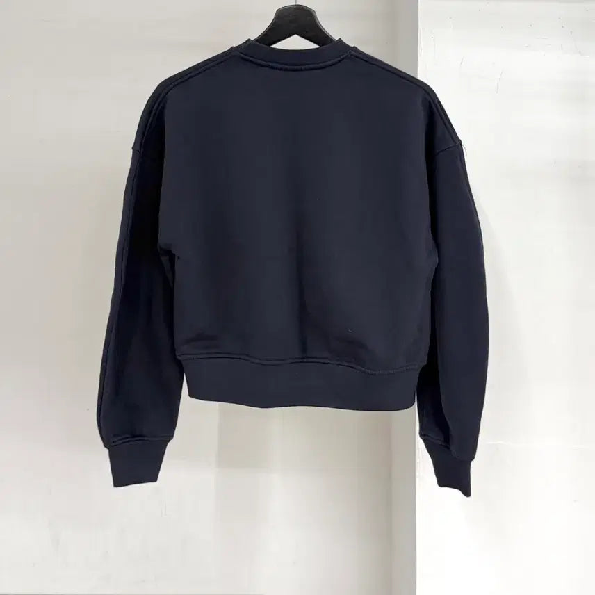[BUNJANG] Ganni Navy White Boucle Logo Sweatshirt / 가니 네이비 화이트 부클 로고 스웻셔츠