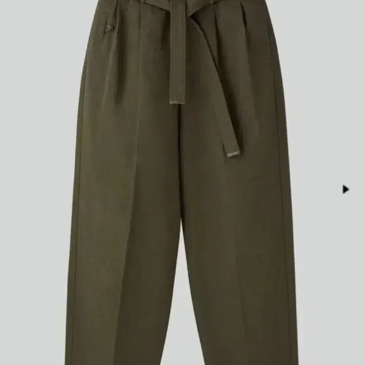 [BUNJANG] RECTO Belted High-Waist Pants - Khaki - L Size / 렉토 24FW 벨트 벨티드 디테일 하이웨스트 팬츠 카키 L 사이즈 팝니다