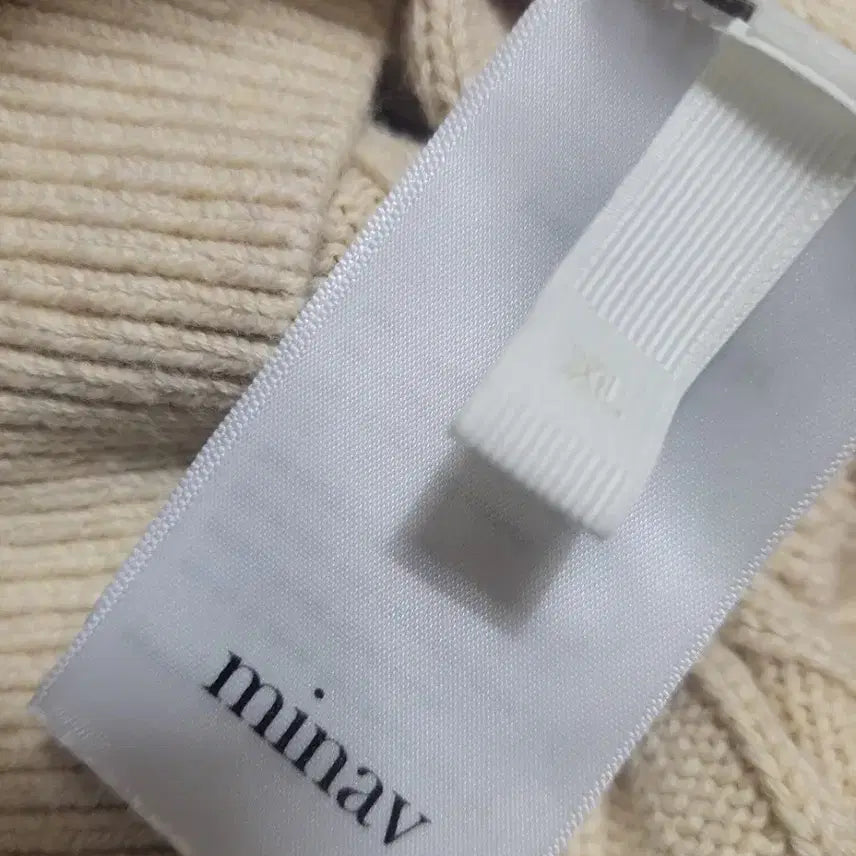 [BUNJANG] MINAV Beige Cable Knit Short Sleeve Shirt / MINAV 남성 베이지 반팔니트XL/알뜰한여우