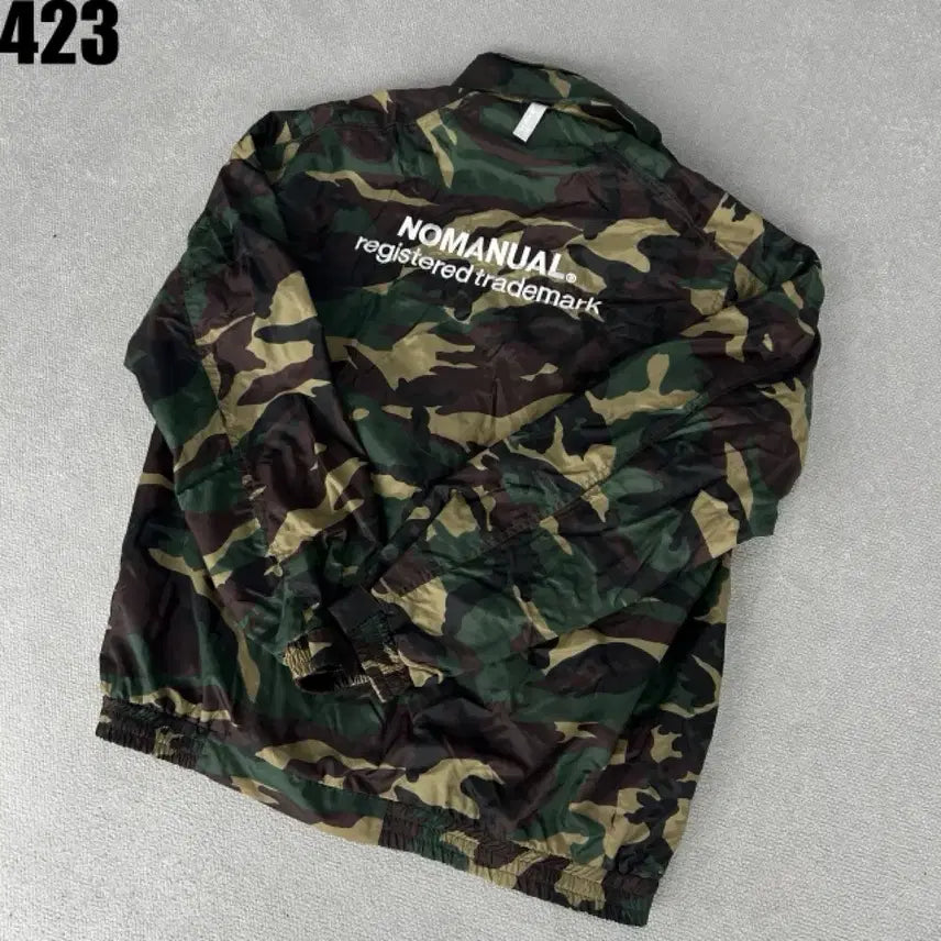 [BUNJANG] NoeManual Camouflage Windbreaker Jacket (Size M) / 노매뉴얼 카모플라쥬 바람막이 자켓 m