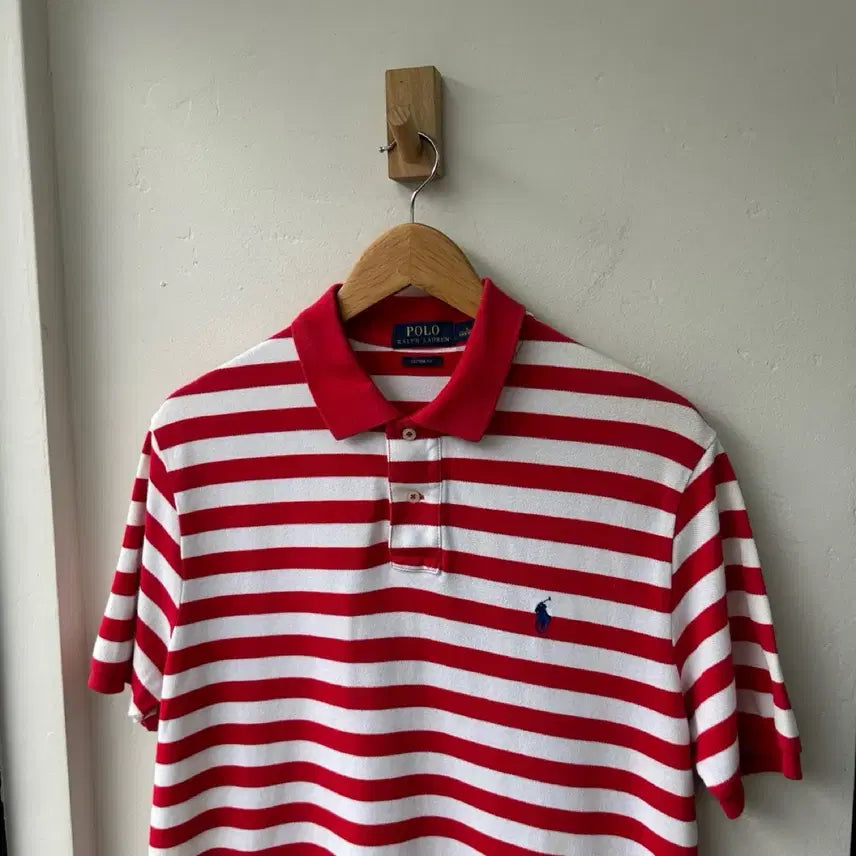 [BUNJANG] Polo Ralph Lauren Striped Short Sleeve Polo Shirt / 16757 - 폴로 랄프로렌 스트라이프 반팔 카라티