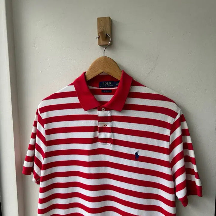 [BUNJANG] Polo Ralph Lauren Striped Short Sleeve Polo Shirt / 16757 - 폴로 랄프로렌 스트라이프 반팔 카라티
