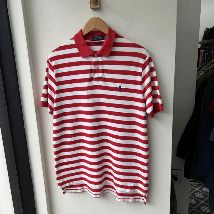 [BUNJANG] Polo Ralph Lauren Striped Short Sleeve Polo Shirt / 16757 - 폴로 랄프로렌 스트라이프 반팔 카라티