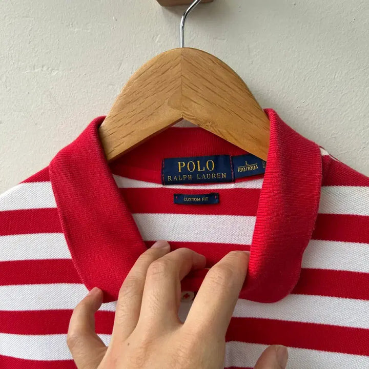 [BUNJANG] Polo Ralph Lauren Striped Short Sleeve Polo Shirt / 16757 - 폴로 랄프로렌 스트라이프 반팔 카라티