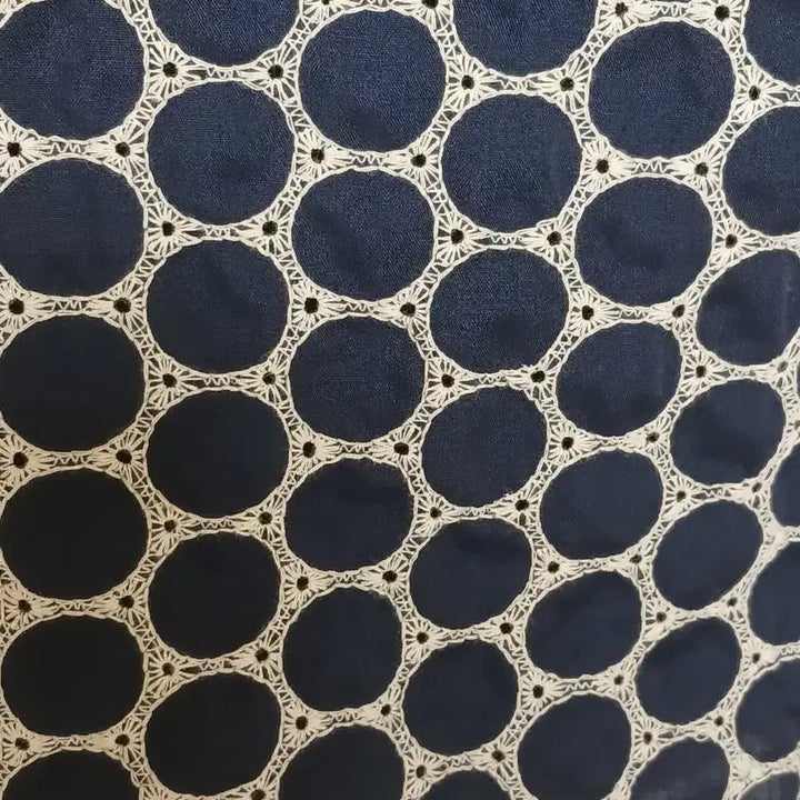 [BUNJANG] Dot Pattern Short Sleeve Blouse / 도트 패턴 반팔 블라우스 네이비(새상품)