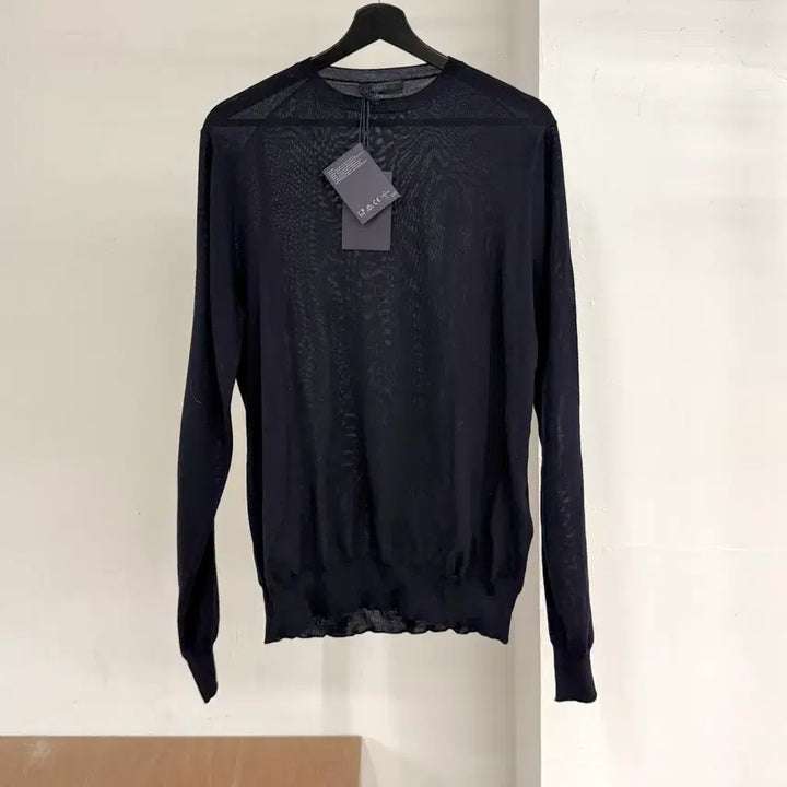 [BUNJANG] Prada Navy Crew Neck Wool Knit Sweater / 프라다 네이비 크루넥 울 니트