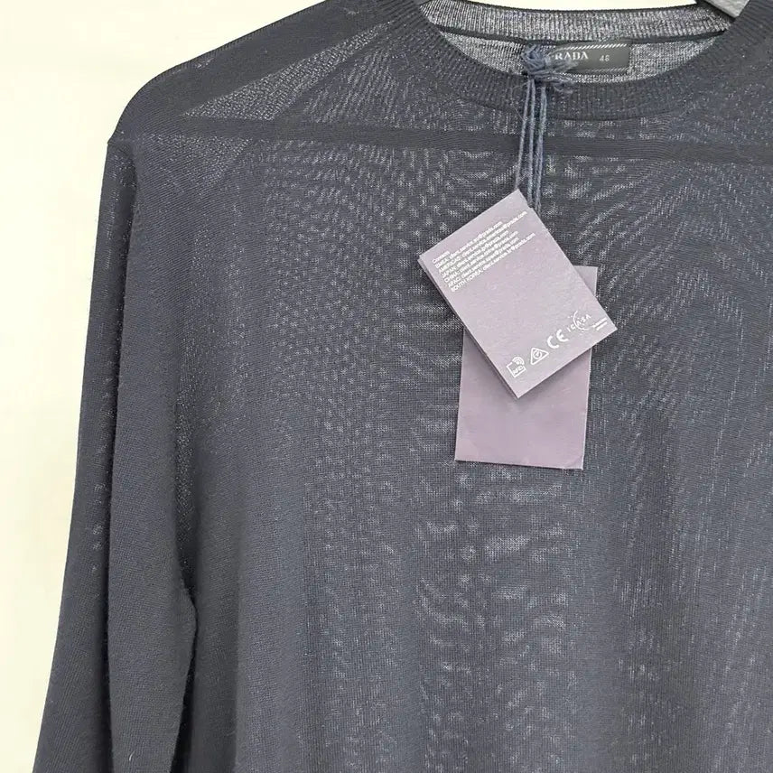 [BUNJANG] Prada Navy Crew Neck Wool Knit Sweater / 프라다 네이비 크루넥 울 니트