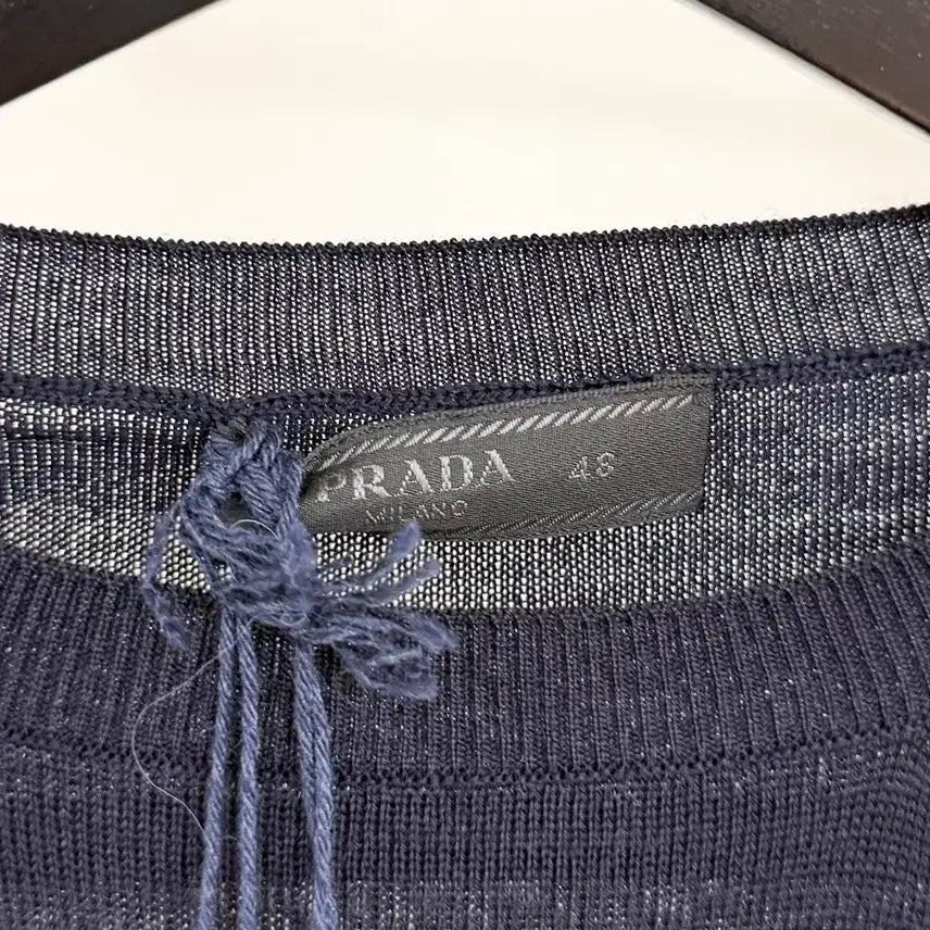 [BUNJANG] Prada Navy Crew Neck Wool Knit Sweater / 프라다 네이비 크루넥 울 니트