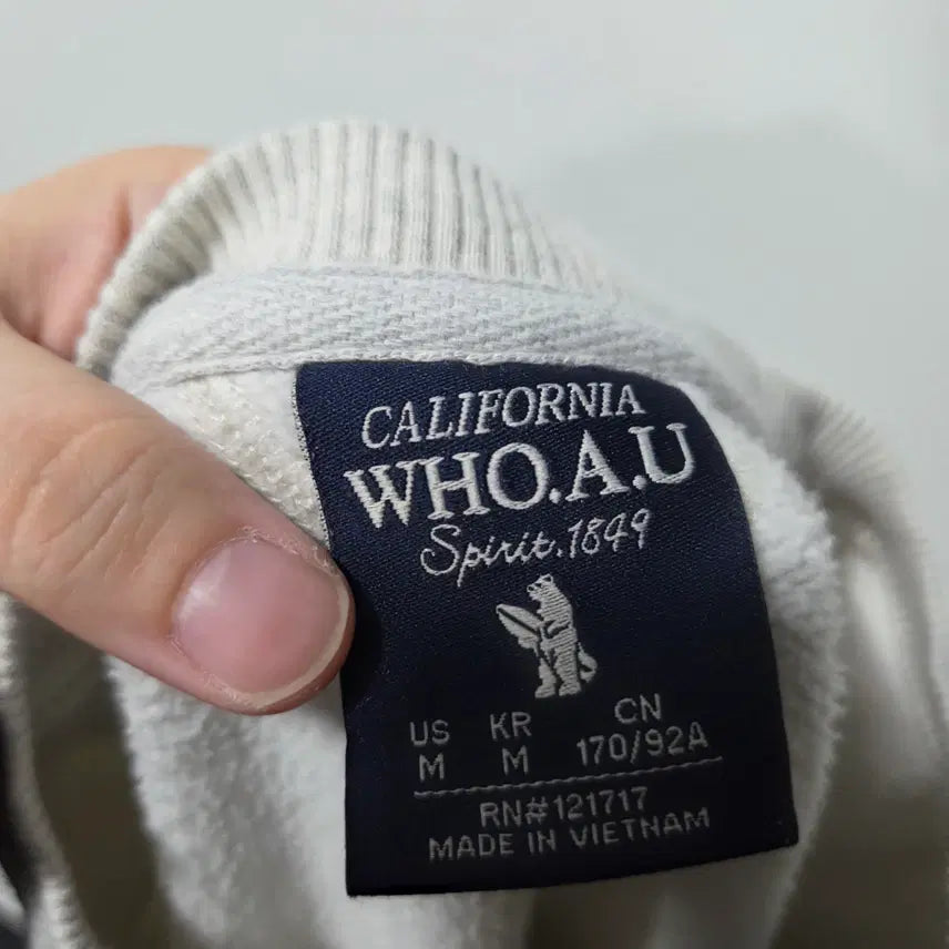 [BUNJANG] Who.A.U US Military Fleece Sweatshirt / 후아유 US 밀리터리 기모 맨투맨 M 26042407