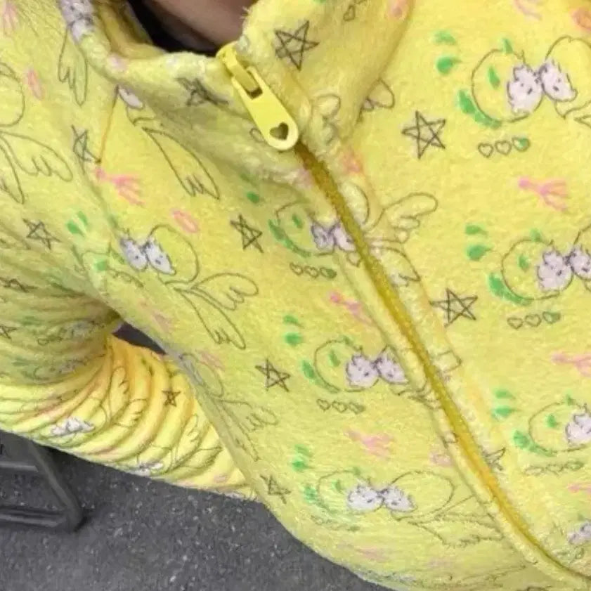 [BUNJANG] Paradise Kiss Fleece Zip-up Jacket Yellow (S) / 상하이 편집샵 Paradise kiss 플리스 집업 옐로우S 빈티지모리걸