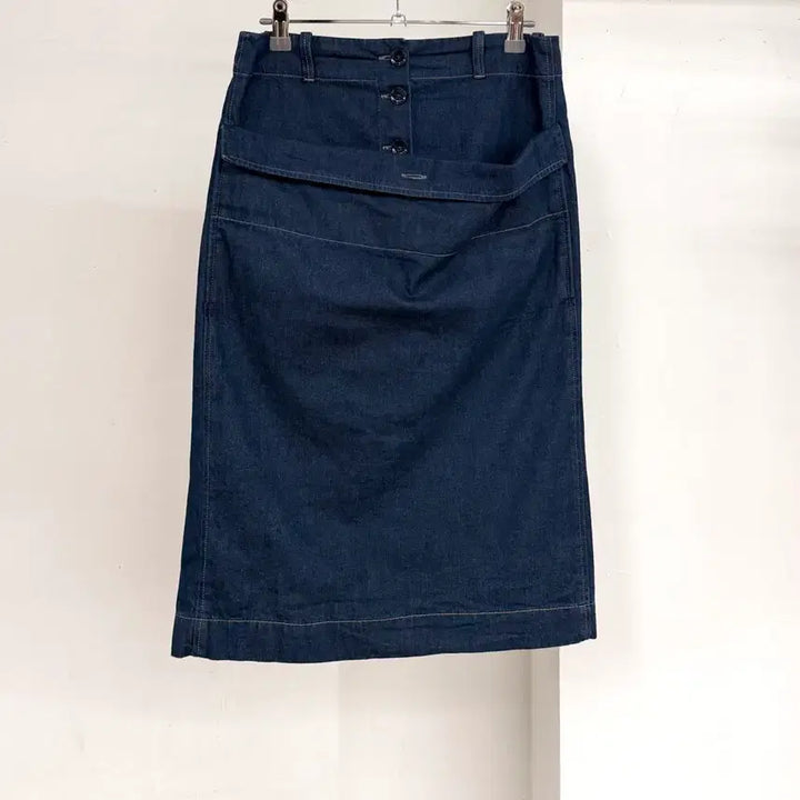[BUNJANG] Lemaire Denim Wide Front Pocket Midi Skirt / 르메르 데님 와이드 프론트 포켓 미디 스커트