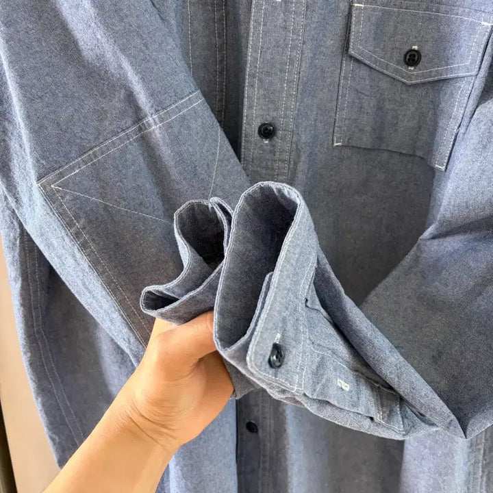[BUNJANG] Uniform Bridge Chambray Work Shirt / (M)유니폼브릿지 샴브레이 워크 셔츠
