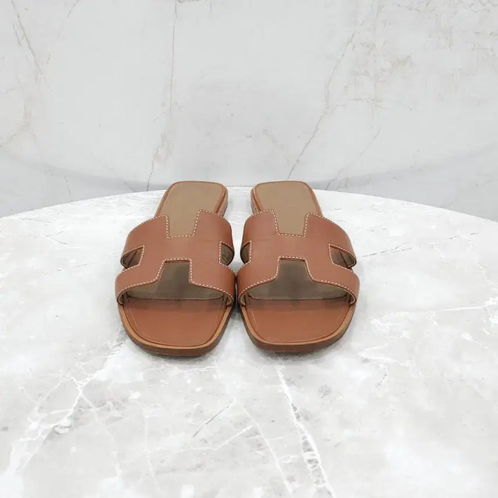 [BUNJANG] Hermès Gold Oran Sandals / 38.5 / 에르메스 골드 오란 샌들 슬리퍼