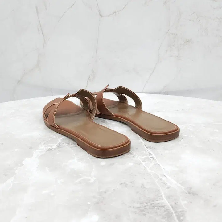 [BUNJANG] Hermès Gold Oran Sandals / 38.5 / 에르메스 골드 오란 샌들 슬리퍼