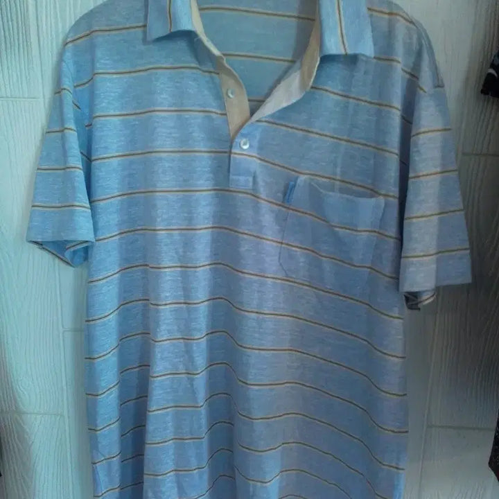 [BUNJANG] CLUB CAMBRIDGE Striped Short-Sleeve Polo Shirt / 남100CLUB CAMBRIDGE 스트라이프 반팔 카라티