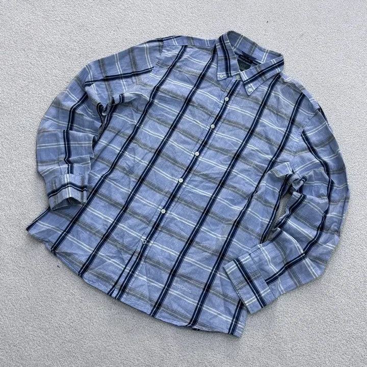 [BUNJANG] Henry Cotton Slim Fit Check Long Sleeve Shirt / 105 헨리코튼 슬림핏 체크 긴팔 셔츠 0424E