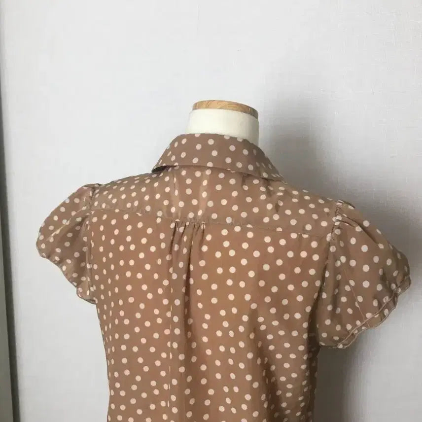 [BUNJANG] Vintage Hong Kong Blouse / 일본빈티지 홍콩블라우스 하구미 모리걸 도트 라떼갸루 카메 모리노가토