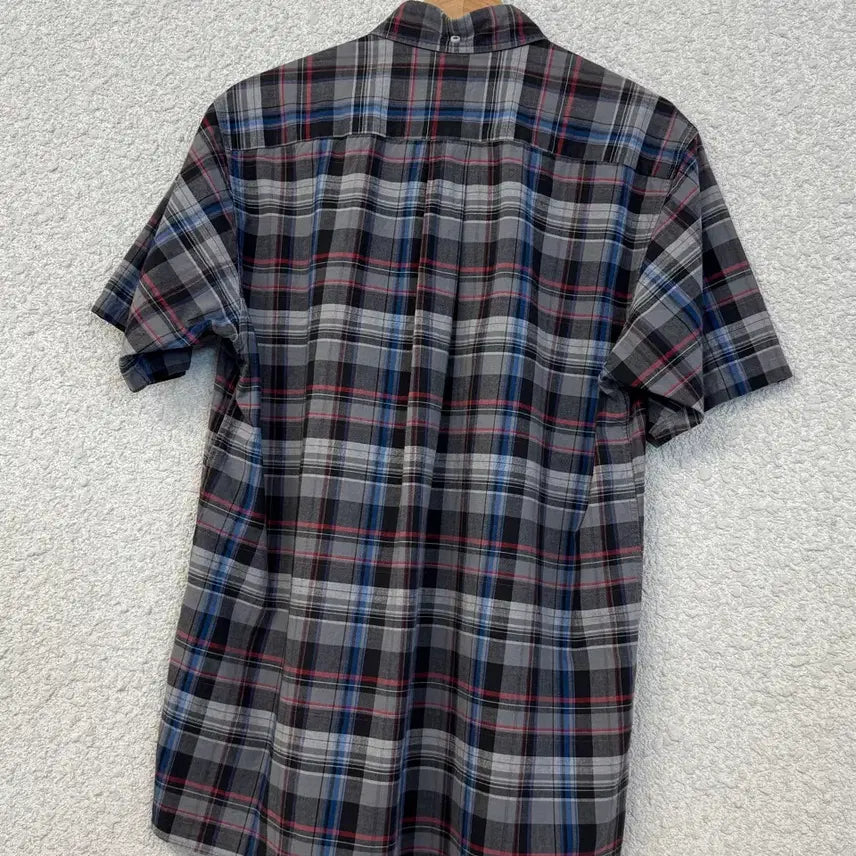 [BUNJANG] Sugar Cane Checkered Short Sleeve Button-Down Shirt / 슈가케인 체크 반팔 버튼다운 셔츠