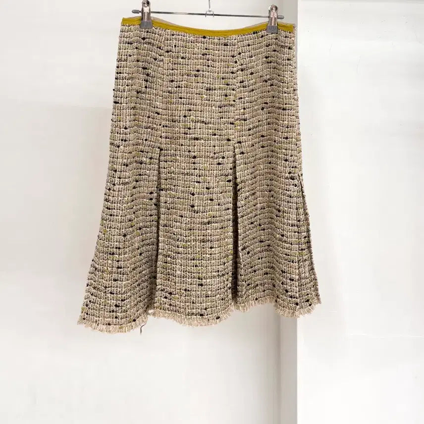 [BUNJANG] Prada Tweed Box Pleated Skirt / 프라다 트위드 박스 플리츠 스커트