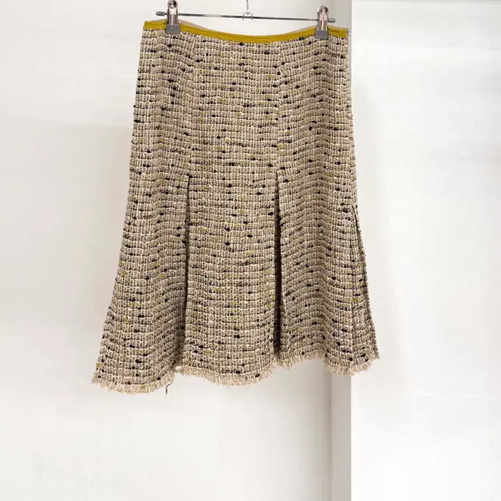 [BUNJANG] Prada Tweed Box Pleated Skirt / 프라다 트위드 박스 플리츠 스커트