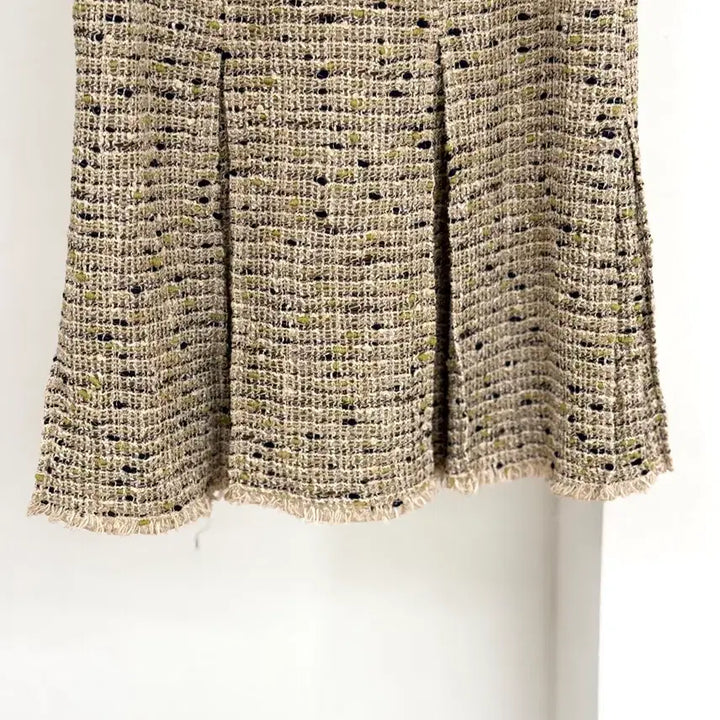 [BUNJANG] Prada Tweed Box Pleated Skirt / 프라다 트위드 박스 플리츠 스커트