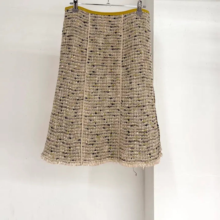 [BUNJANG] Prada Tweed Box Pleated Skirt / 프라다 트위드 박스 플리츠 스커트