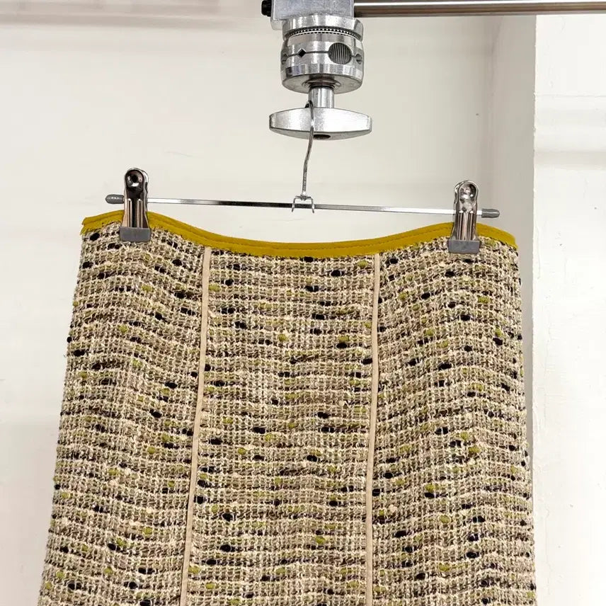 [BUNJANG] Prada Tweed Box Pleated Skirt / 프라다 트위드 박스 플리츠 스커트